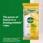 Dettol Multipurpose Disinfectant Cleaning Wipes Lemon 110 pack - Image 4