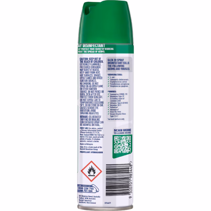 Glen 20 All-In-One Crisp Linen Disinfectant Spray 175g - Image 2