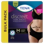 Tena Pants Discreet Low Black Waist Noir Medium Waist 75 100cm Women 616ml - Image 6